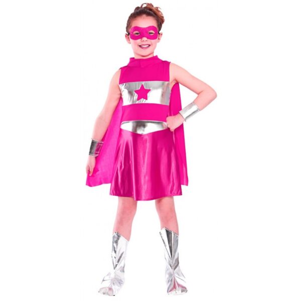 Sweet Superhero Kinderkostüm pink-XL