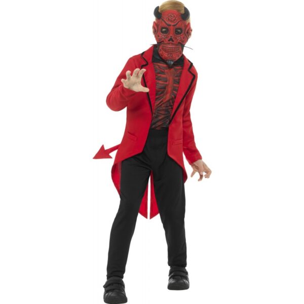 Tag der Toten Teufelsjunge Kostüm für Kinder-Kinder 10-12