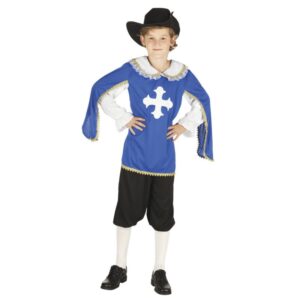 Julius Musketier Kostüm für KInder blau-Kinder 10-12