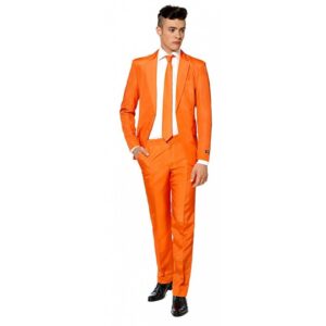 Suitmeister Solid Orange Anzug-XL