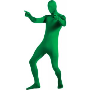 Zweite Haut Kostüm Grün für Damen und Herren-XL