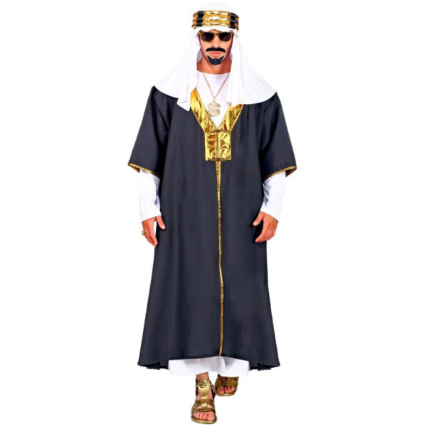 Orientalischer Sultan Herrenkostüm schwarz-gold-XXL