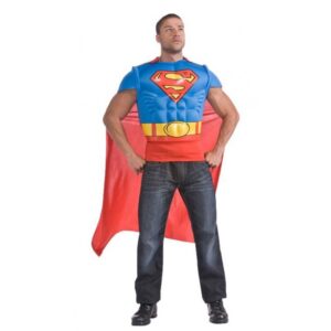 Superman Muskel-Shirt Kostüm für Erwachsene-XL