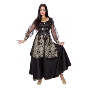 Schwarzes Bollywood Damenkostüm-Damen 40