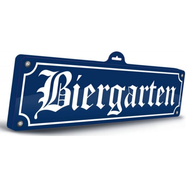 Biergarten 3D Schild Oktoberfest