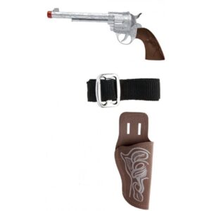 Cowboy Pistole mit Gürtel + Holster