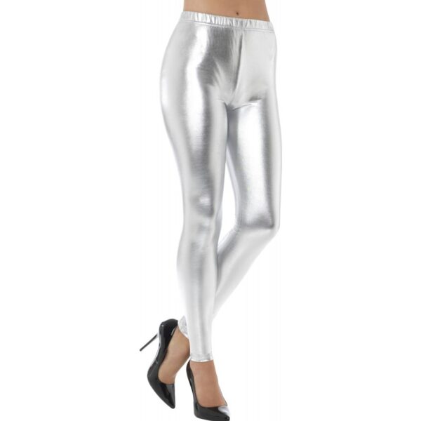 Disco Metallic Leggings silber-L