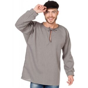 Gestreiftes Bauernshirt für Herren-XL