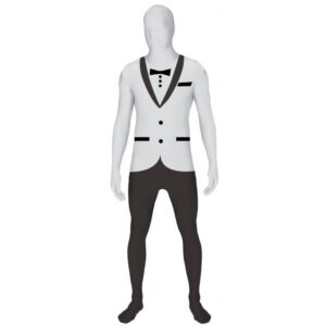 Morphsuit Tuxedo Smoking weiß-XXL