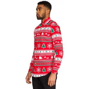 OppoSuits Shirt Winter Wonderland für Herren-4XL