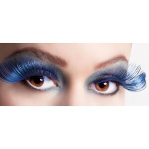 Schwungvolle Wimpern schwarz-blau