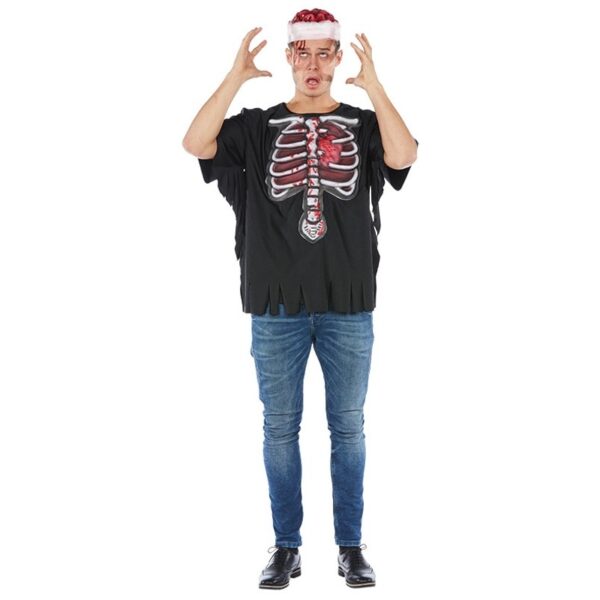 Skeleton Horror Shirt für Herren-M