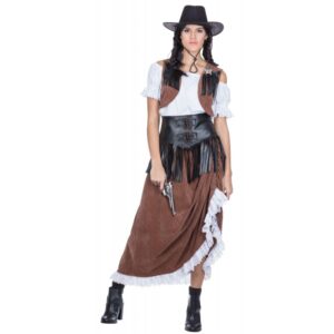 Wild West Western Lady Damenkostüm-Damen 46